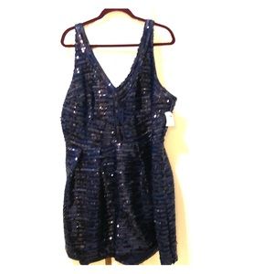 Charlotte Russe navy sequin cocktail dress